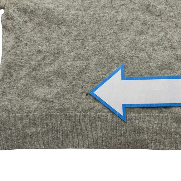 EVERLANE The Cashmere Crop V-Neck in Light Gray Size Medium Womens Long Sleeve - Picture 11 of 11